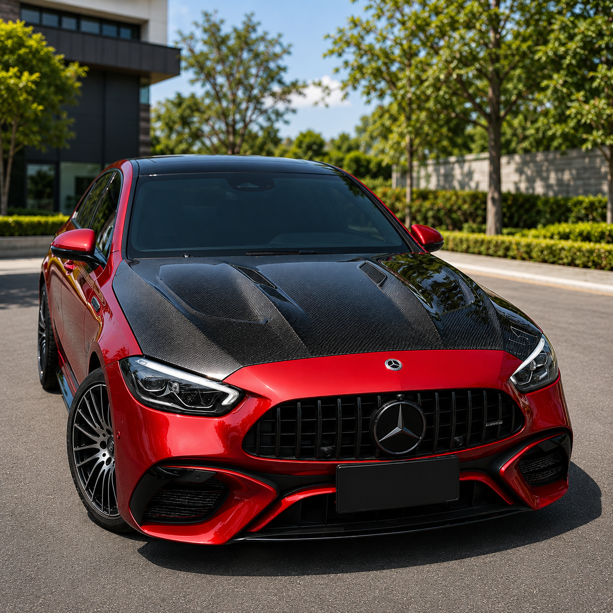 2022+ Mercedes C-Class V2 Carbon Fiber Hood | W206