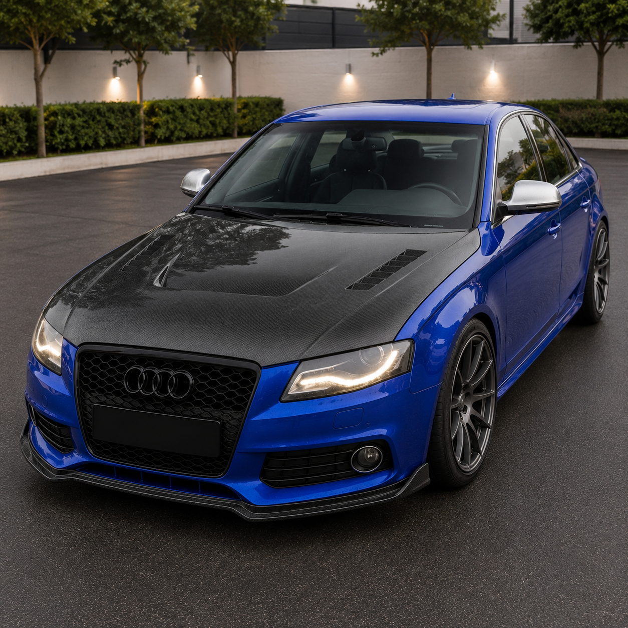2009-2012 Audi A4/S4/RS4 V2 Style Carbon Fiber Hood | B8