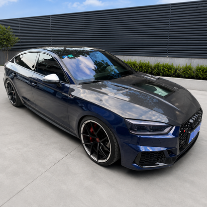 2018-2024 Audi A5/S5/RS5 Glass Engine Cover Carbon Fiber Hood | B9/B9.5