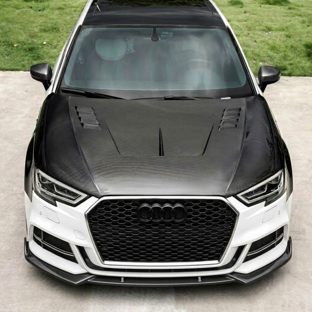 2014-2020 Audi A3/S3/RS3 V3 Style Carbon Fiber Hood | 8V/8V.5