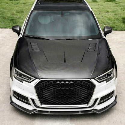 2014-2020 Audi A3/S3/RS3 V3 Style Carbon Fiber Hood | 8V/8V.5