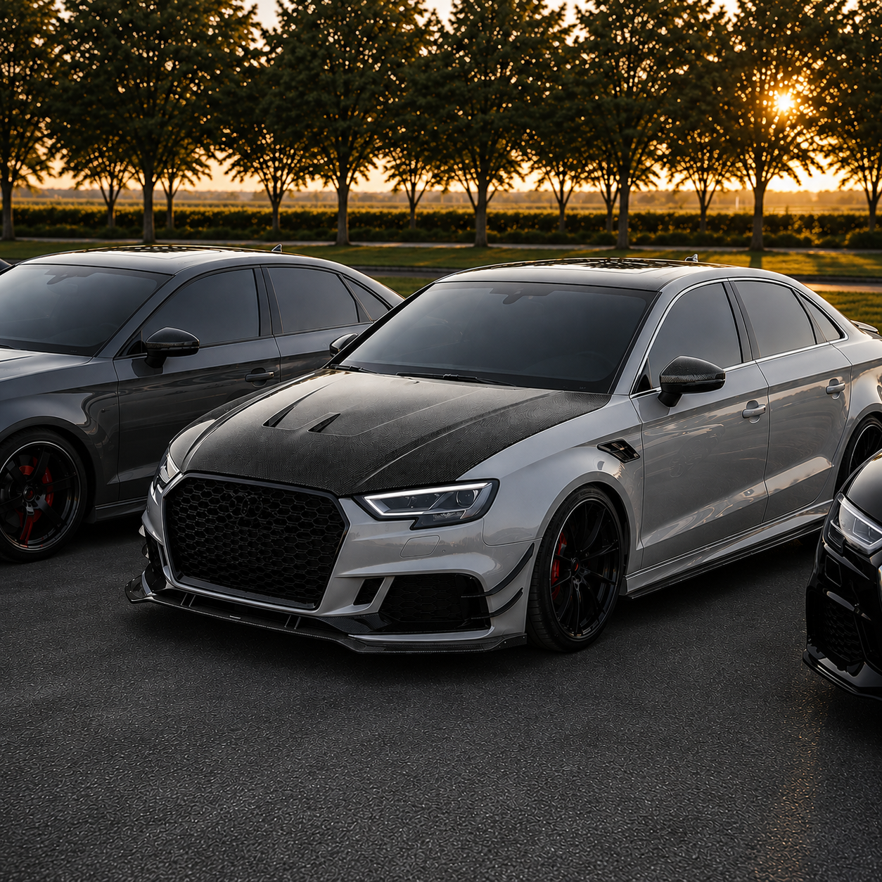 2014-2020 Audi A3/S3/RS3 V3 Style Carbon Fiber Hood | 8V/8V.5