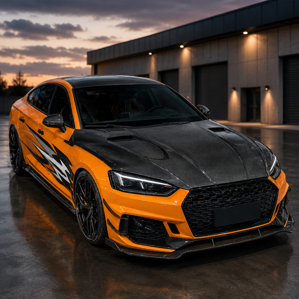 2018-2024 Audi A5/S5/RS5 V1 Style Carbon Fiber Hood | B9/B9.5