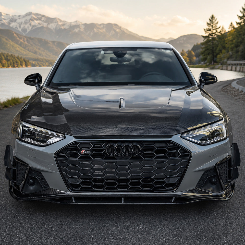 2017-2025 Audi A4/S4/RS4 C Style Carbon Fiber Hood | B9/B9.5