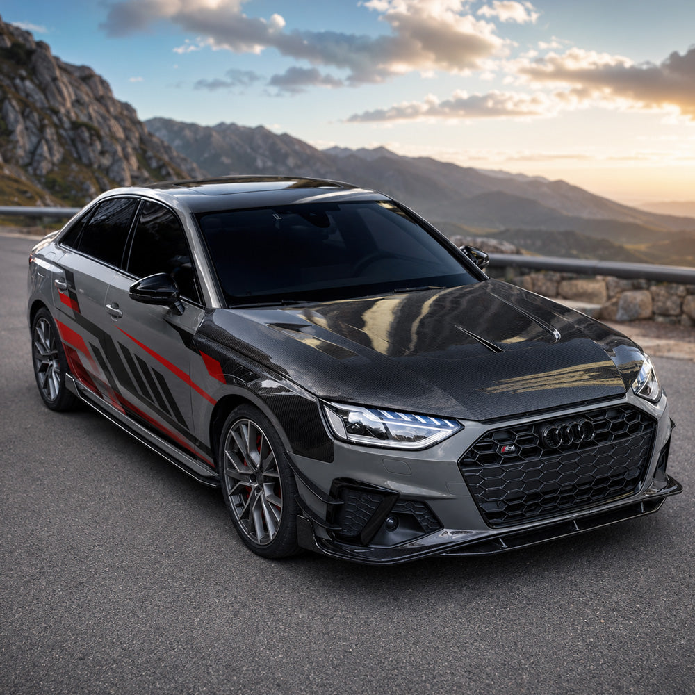 2017-2025 Audi A4/S4/RS4 C Style Carbon Fiber Hood | B9/B9.5