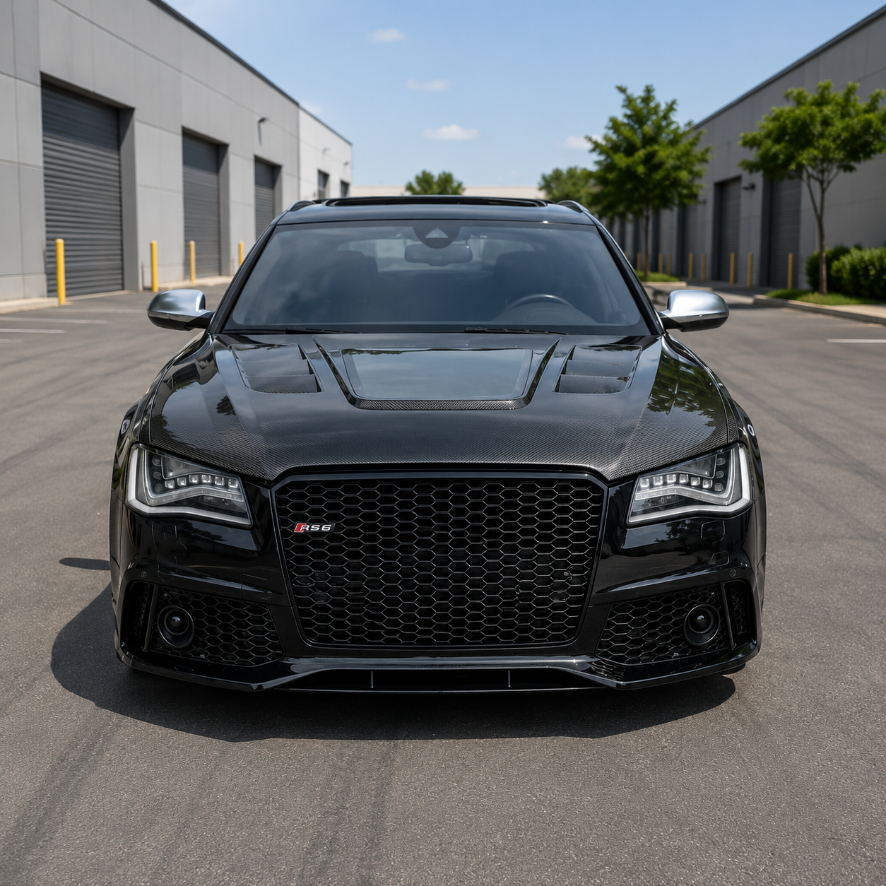 2015-2018 Audi A8/S8 Glass Engine Cover Carbon Fiber Hood | D4