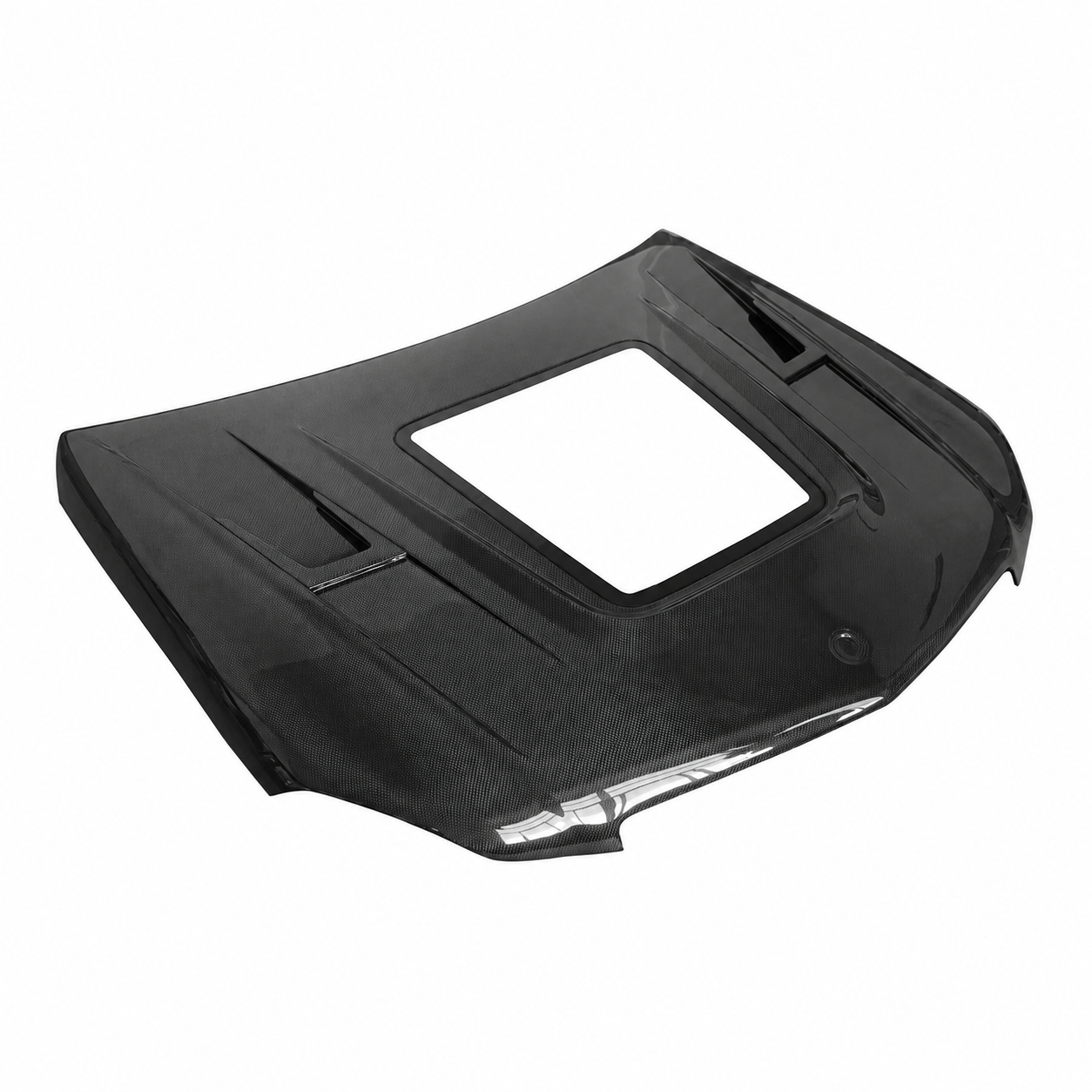 2008-2011 Mercedes C63 AMG Glass Engine Cover Carbon Fiber Hood | W204/C204