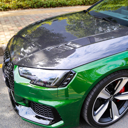 2017-2025 Audi A4/S4/RS4 V4 Style Carbon Fiber Hood | B9/B9.5