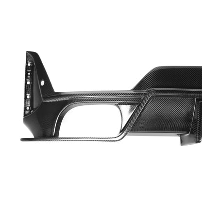 2023+ BMW 3-Series Carbon Fiber 3 Piece Rear Diffuser with LED Brake Light | G20 LCI