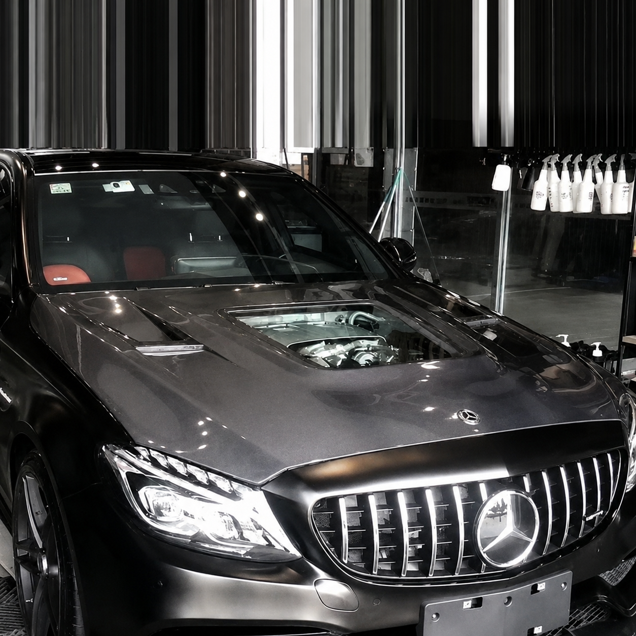 2016-2022 Mercedes GLC-Class/GLC63 AMG Glass Engine Cover Carbon Hood | X253/C253