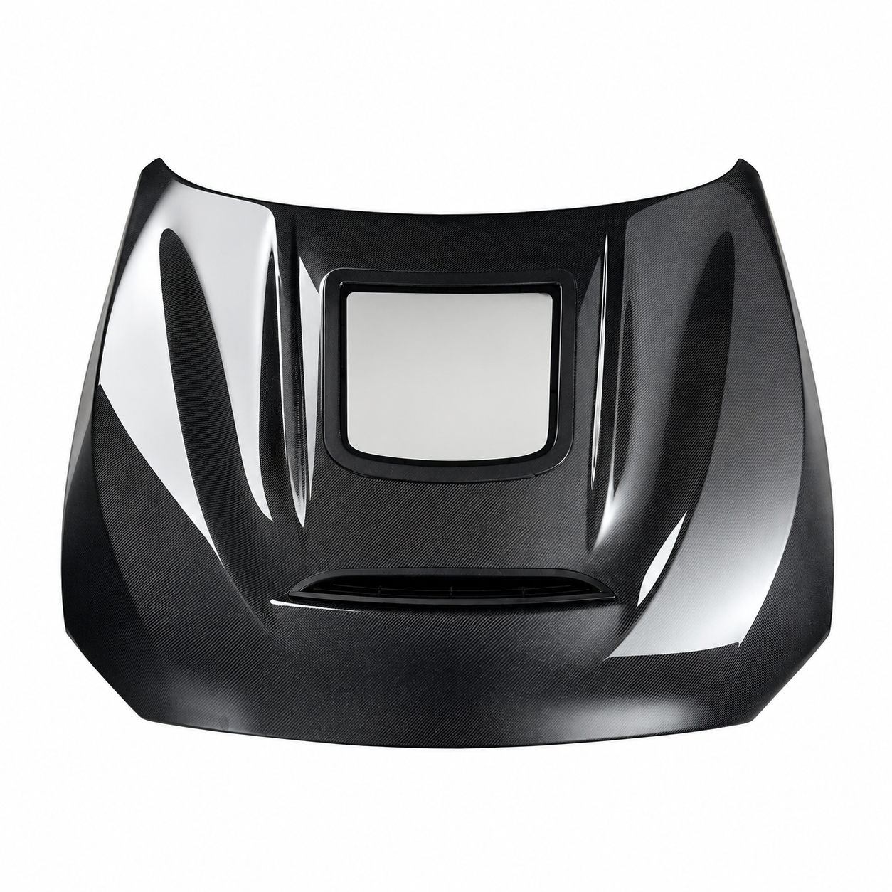 2014-2021 BMW 2-Series/M2 Glass Engine Cover V1 Style Carbon Fiber Hood | F22/F23/F87