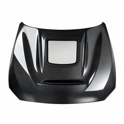 2014-2021 BMW 2-Series/M2 Glass Engine Cover V1 Style Carbon Fiber Hood | F22/F23/F87