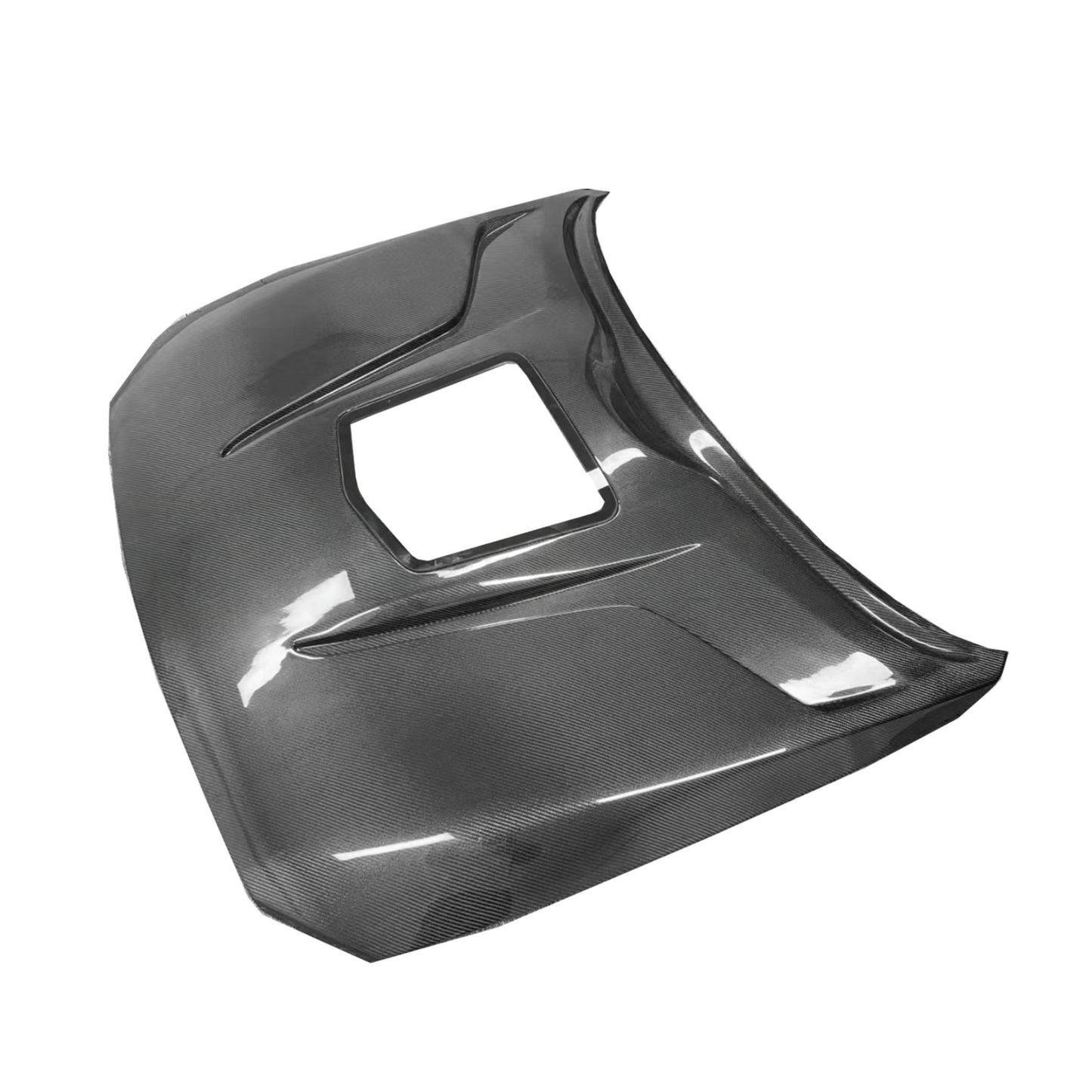 2014-2021 BMW 2-Series/M2 Glass Engine Cover V2 Style Carbon Fiber Hood | F22/F23/F87
