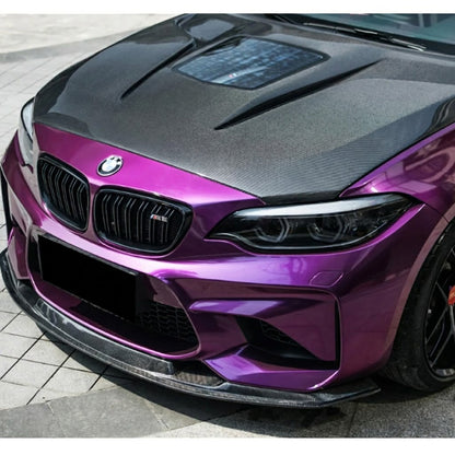 2014-2021 BMW 2-Series/M2 Glass Engine Cover V2 Style Carbon Fiber Hood | F22/F23/F87