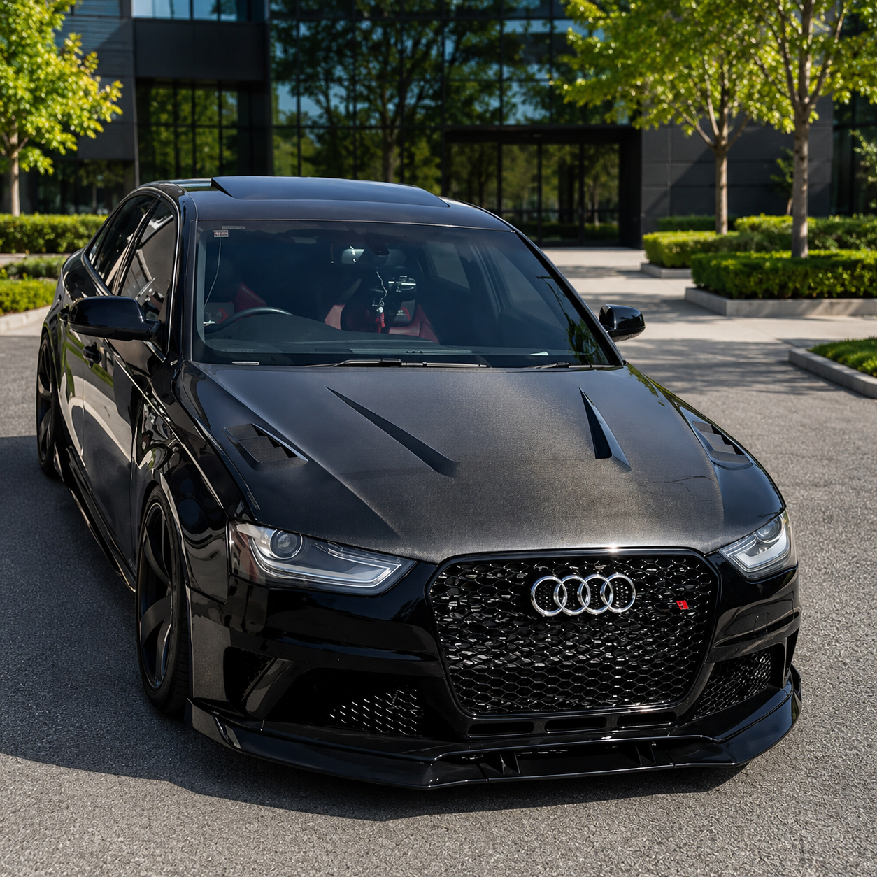 2013-2016 Audi A4/S4/RS4 V Style Carbon Fiber Hood | B8.5 A4/S4/RS4