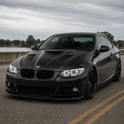 2011-2013 BMW 3-Series V2 Style Carbon Fiber Hood | E92/E93 LCI