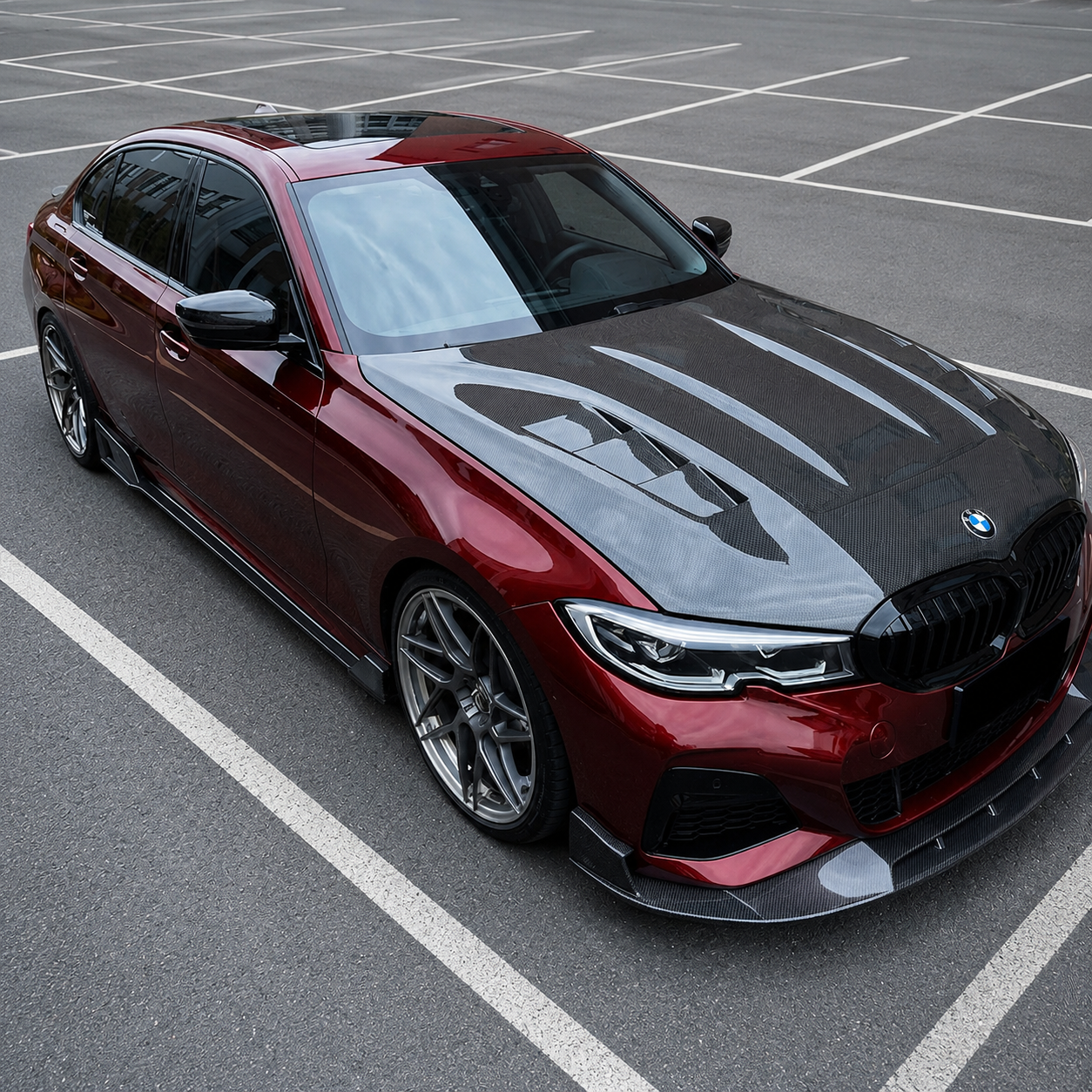 2019+ BMW 3-Series BK Style Carbon Fiber Hood | G20/G21
