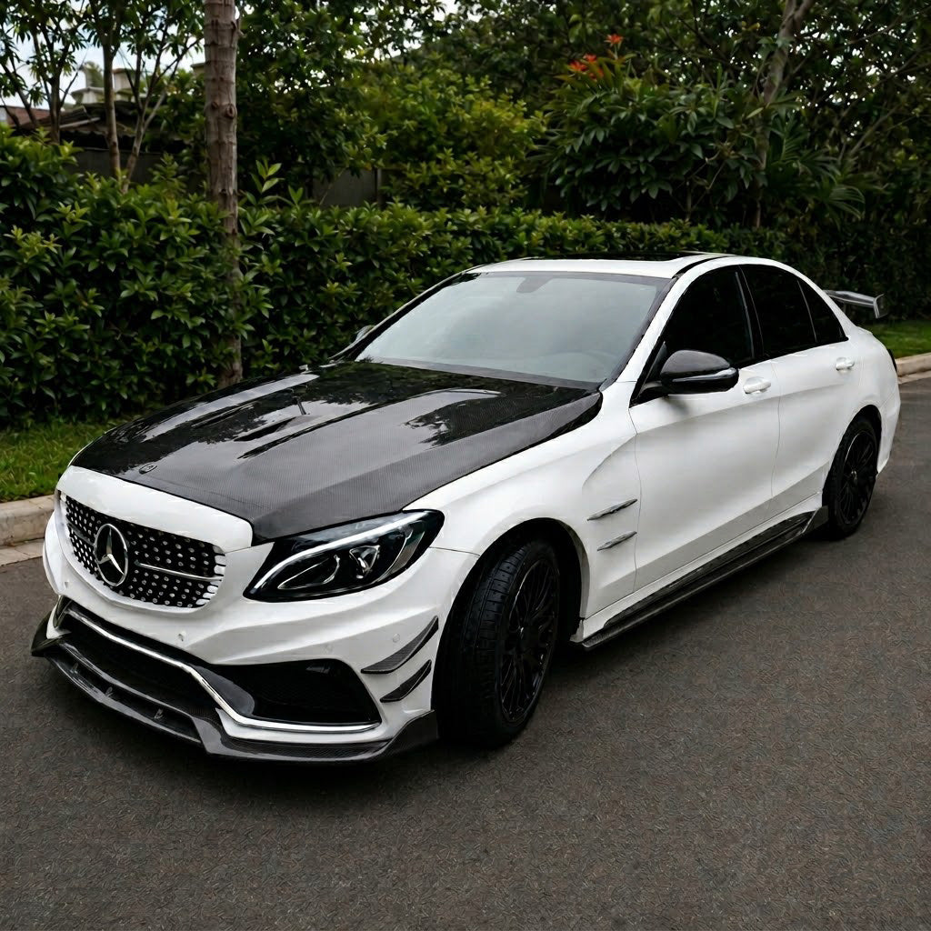 2015-2023 Mercedes C63 AMG V1 Style Carbon Fiber Hood | W205