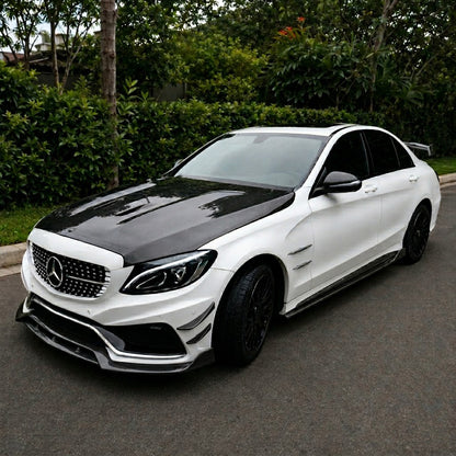 2015-2023 Mercedes C63 AMG V1 Style Carbon Fiber Hood | W205