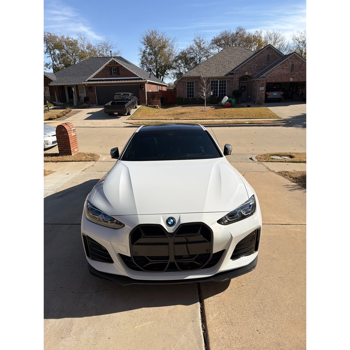 2021+ BMW 4-Series/i4 Carbon Fiber M Performance Style 3 Piece Front Lip | G26