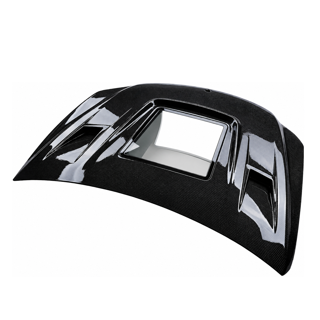 2015-2023 Mercedes C-Class/C43 AMG Glass Engine Cover Carbon Fiber Hood | W205