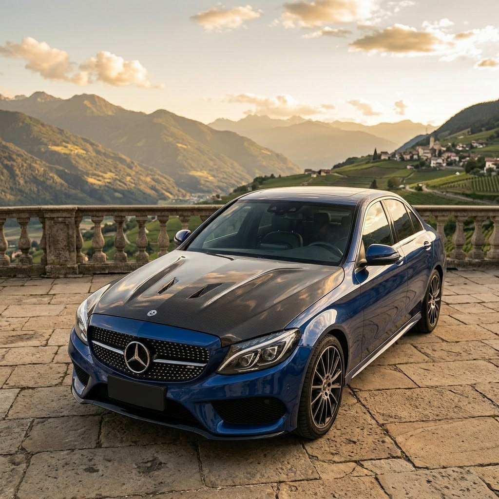 2015-2023 Mercedes C-Class/C43 AMG S Style Carbon Fiber Hood | W205/S205/C205