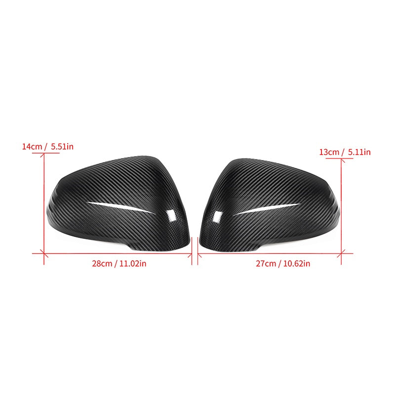 Sleek Upgrade: AstraDepot Carbon Fiber Side Mirror Cover Caps For BMW E46 & E65/E66 (2-Pack)