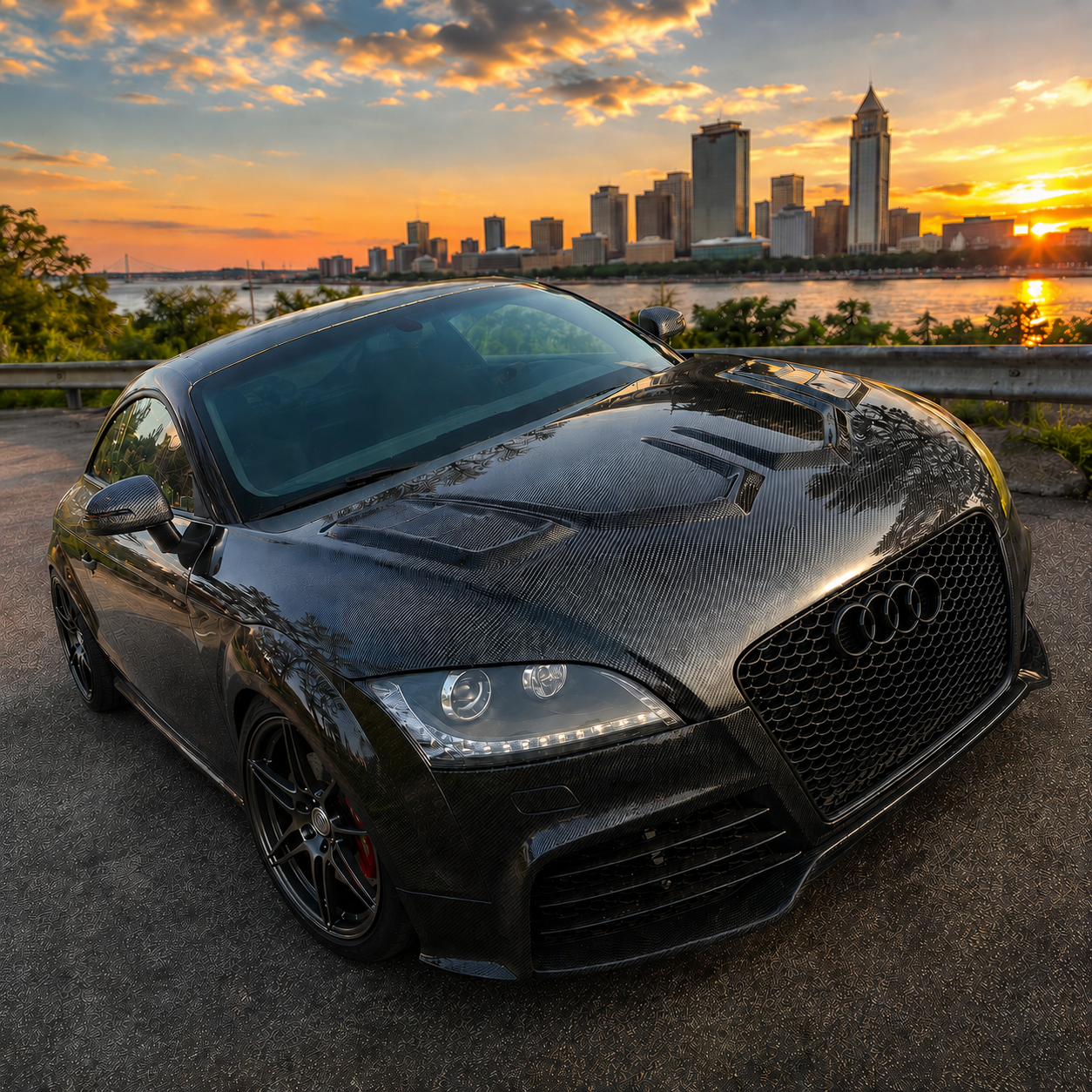 2008-2015 Audi TT/TTS/TTRS D Style Carbon Fiber Hood | MK2 8J
