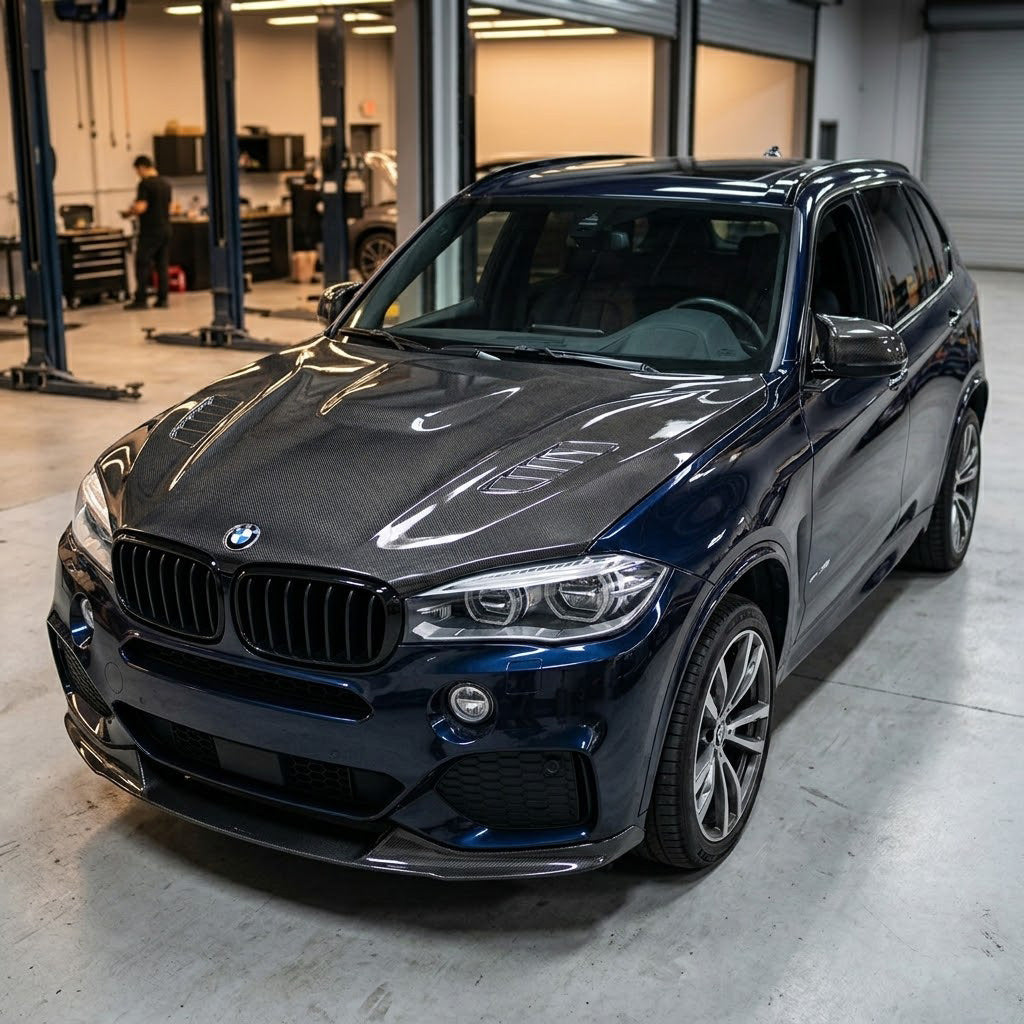 2014-2019 BMW X5/X6/X5M/X6M V Style Carbon Fiber Hood | F15/F16/F85/F86