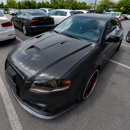 2005-2008 Audi A4/S4/RS4 V2 Style Carbon Fiber Hood | B7
