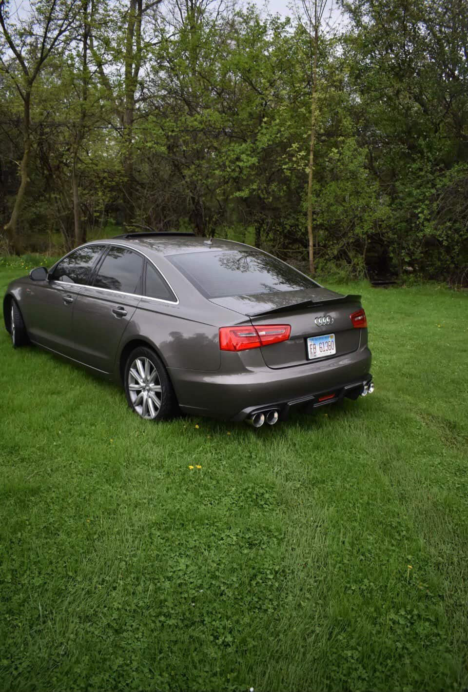 2012-2015 Audi A6/S6 Carbon Fiber KB Style Diffuser with LED Brake Light | C7 A6/S6