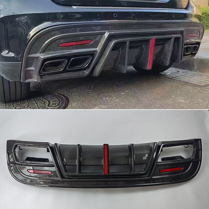2013-2019 Mercedes-Benz GLA45 AMG Carbon Fiber Rear Diffuser with Brake Light | W156/X156