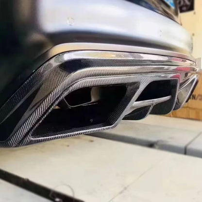 2014-2019 Mercedes-Benz CLA-Class V2 Style Carbon Fiber Rear Diffuser | W117/C117