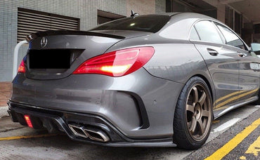 2014-2019 Mercedes-Benz CLA-Class Carbon Fiber Rear Diffuser with Brake Light | W117/C117