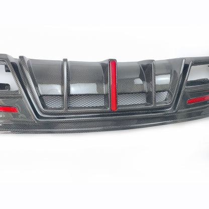 2013-2019 Mercedes-Benz GLA45 AMG Carbon Fiber Rear Diffuser with Brake Light | W156/X156