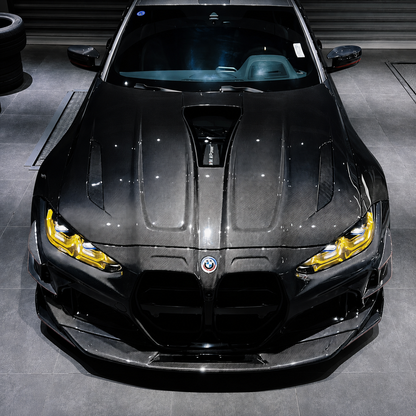 2021+ BMW M3/M4 Glass Engine Cover V2 Carbon Fiber Hood | G80/G81/G82/G83