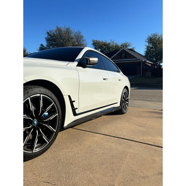 2022+ BMW i4 Carbon Fiber X Style Side Skirts | G26