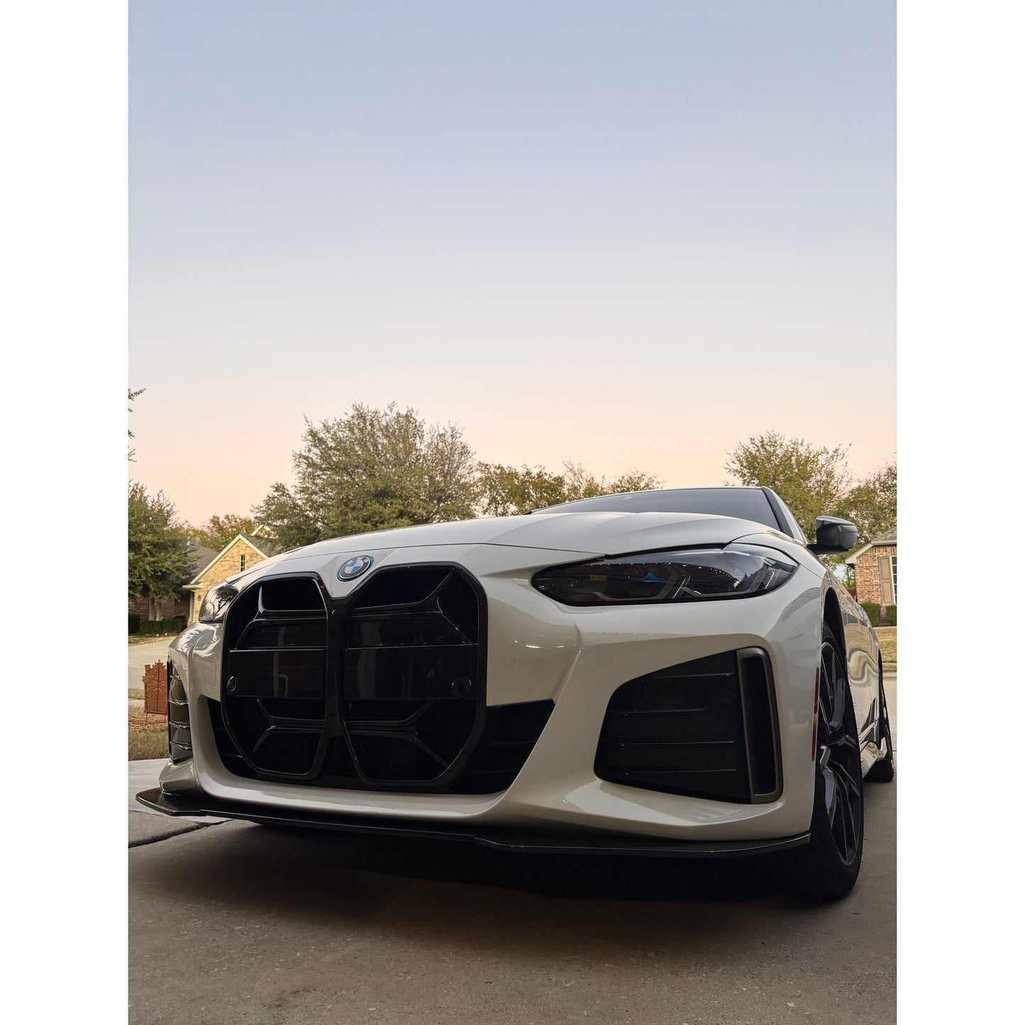 2021+ BMW 4-Series/i4 Carbon Fiber M Performance Style 3 Piece Front Lip | G26