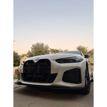 2021+ BMW 4-Series/i4 Carbon Fiber M Performance Style 3 Piece Front Lip | G26