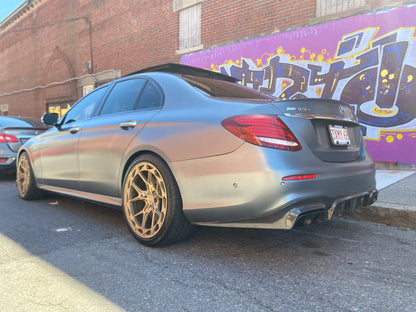 2017-2020 Mercedes-Benz E-Class Carbon Fiber Rear Diffuser with LED Brake Light and Exhaust Tips | W213