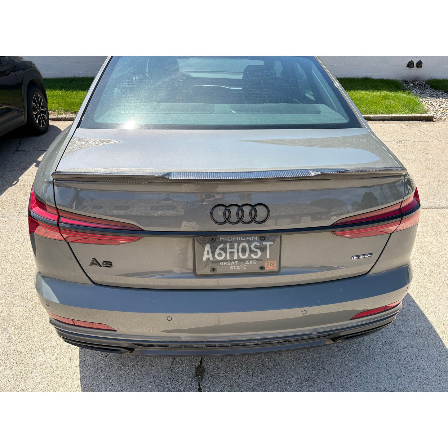 2019+ Audi A6/S6 V Style Carbon Fiber Trunk Spoiler | C8 A6/S6