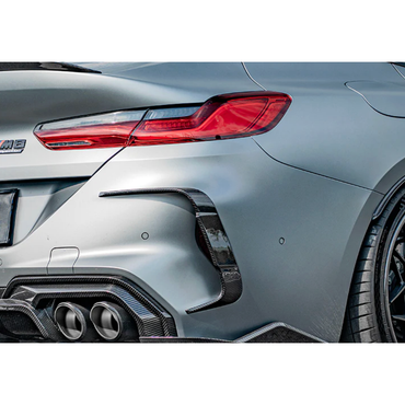 2019+ BMW M8 Carbon Fiber Rear Bumper Splitters | F91/F92/F93