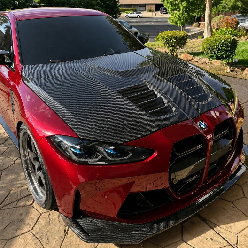 2021+ BMW M3/M4 V2 Style Carbon Fiber Hood | G80/G81/G82/G83