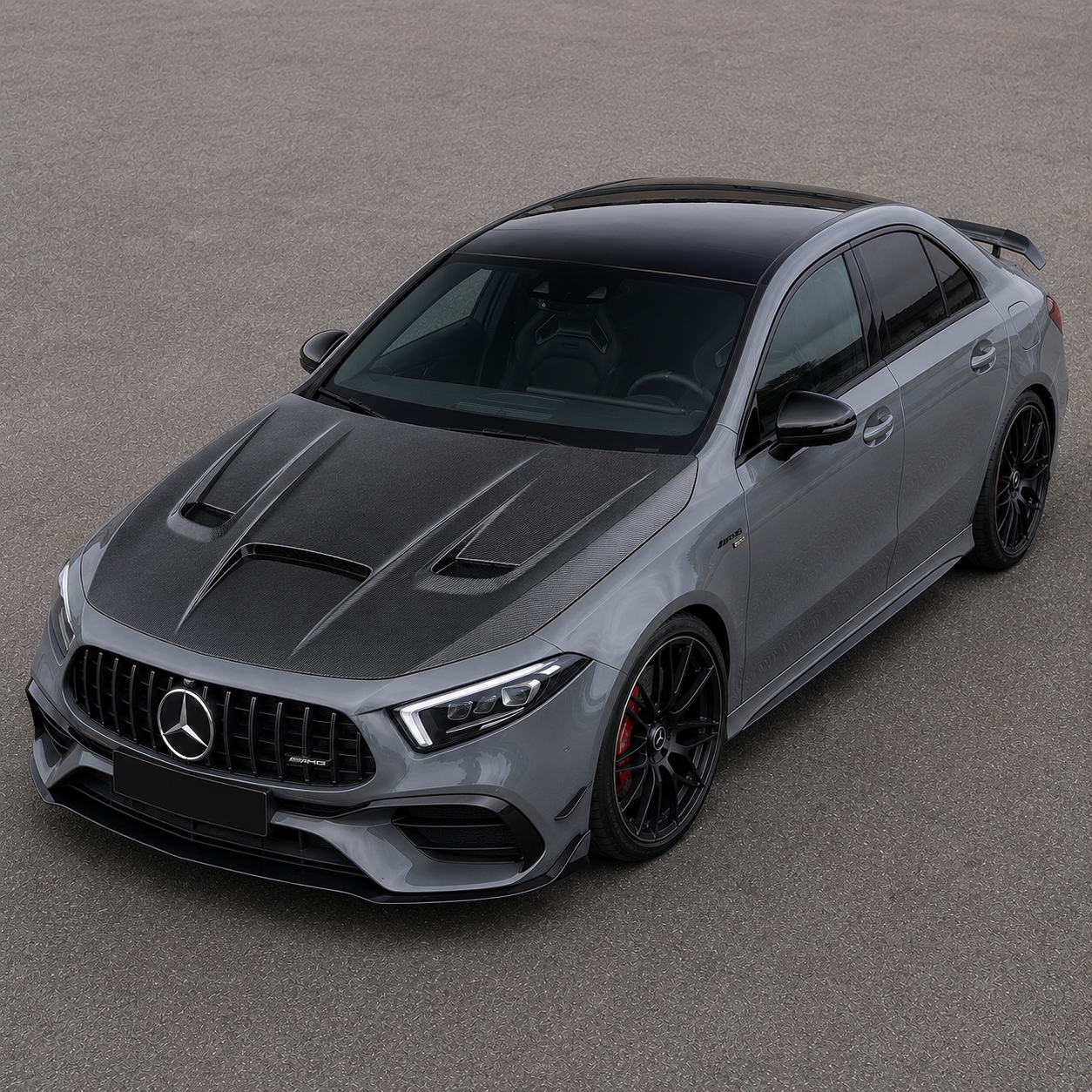 2019-2022 Mercedes A-Class/A35/A45 AMG P2 Style Carbon Fiber Hood | V177/W177