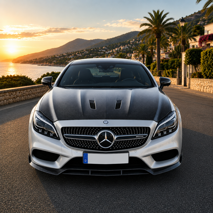 2012-2018 Mercedes CLS-Class/CLS63 AMG B Style Carbon Fiber Hood | C218/W218
