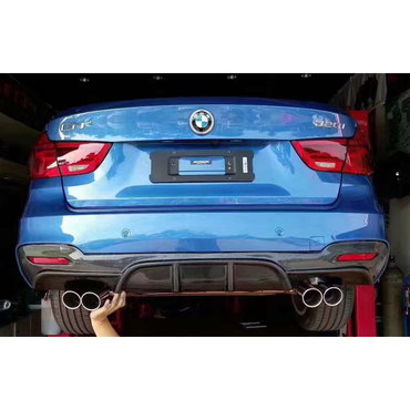 2014-2020 BMW 3-Series M Performance Style Carbon Fiber Quad Tip Rear Diffuser | F34 Gran Turismo