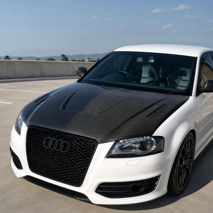 2009-2013 Audi A3/S3/RS3 V Style Carbon Fiber Hood | 8P