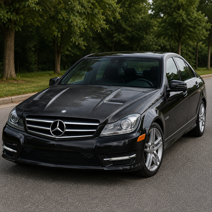 2012-2015 Mercedes C-Class A Style Carbon Fiber Hood | W204/C204