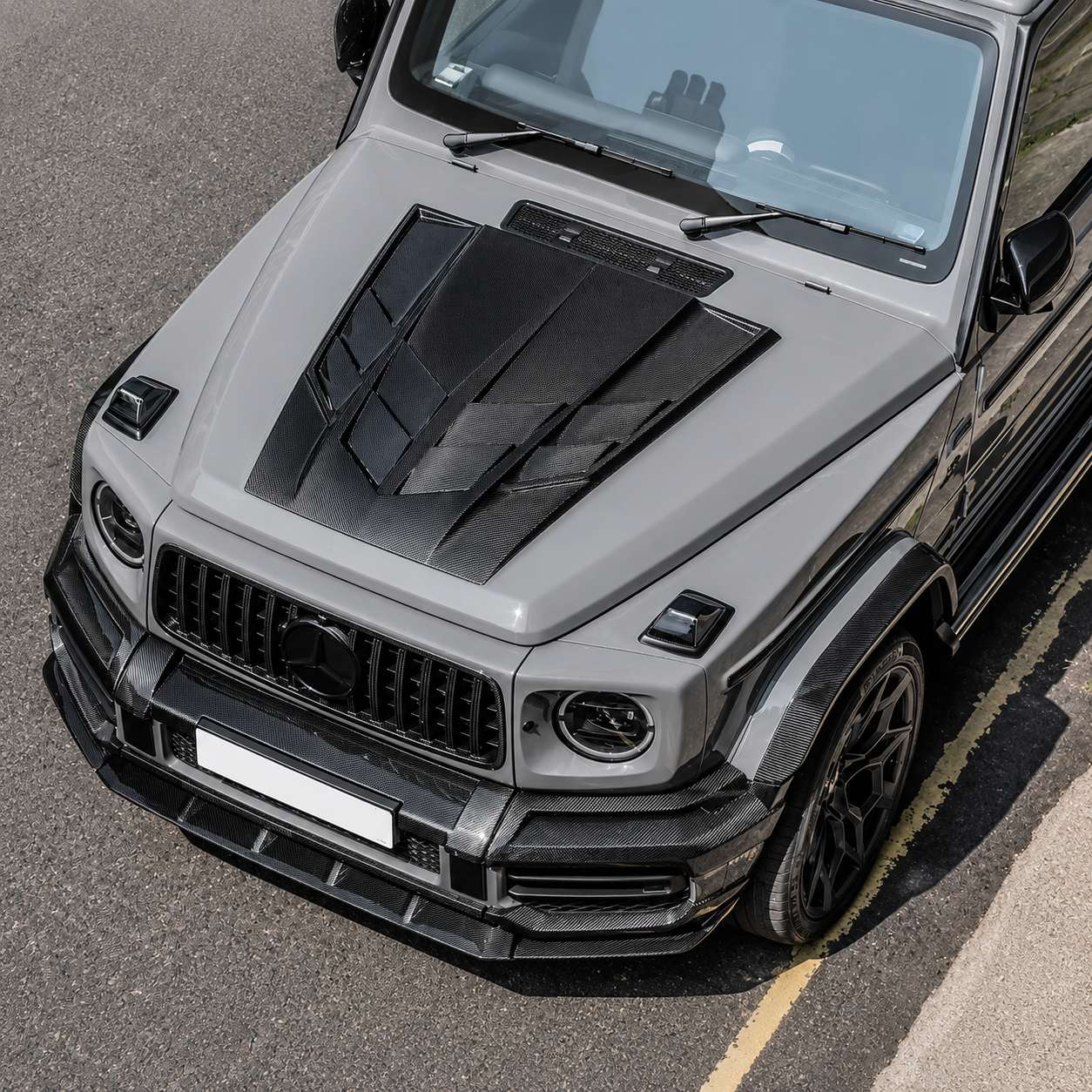 2019-2024 Mercedes G-Class/G63 AMG V2 Style Carbon Fiber Hood Scoop | W463A/W464