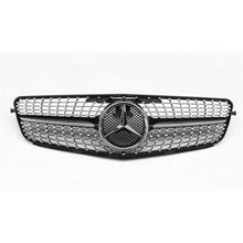 Load image into Gallery viewer, 2008-2014 Mercedes-Benz C-Class Diamond Style Front Grille | W204 Chrome Silver &amp; Gloss Black Middle
